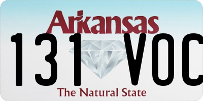 AR license plate 131VOC