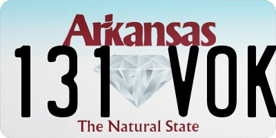 AR license plate 131VOK