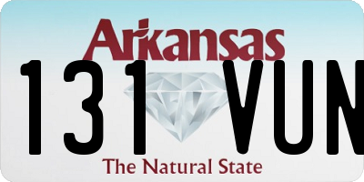 AR license plate 131VUN