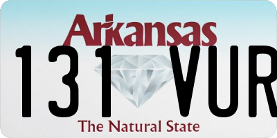 AR license plate 131VUR
