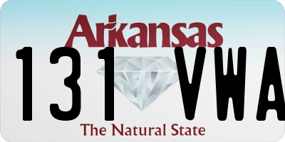 AR license plate 131VWA