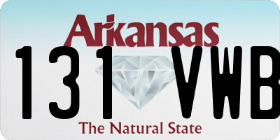 AR license plate 131VWB