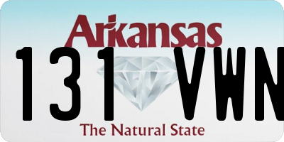 AR license plate 131VWN