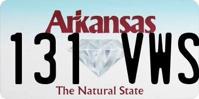 AR license plate 131VWS