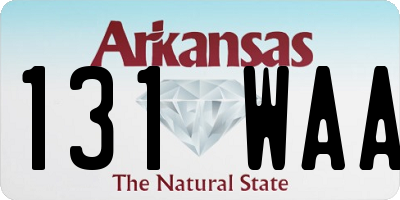 AR license plate 131WAA