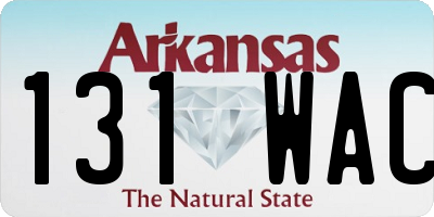 AR license plate 131WAC