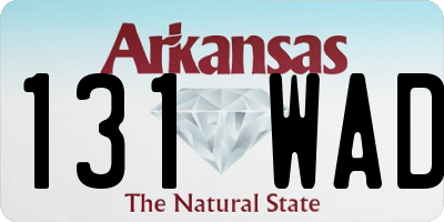 AR license plate 131WAD