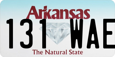 AR license plate 131WAE