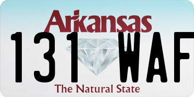 AR license plate 131WAF