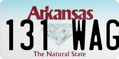 AR license plate 131WAG