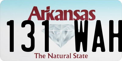 AR license plate 131WAH