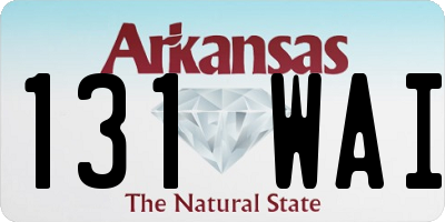 AR license plate 131WAI