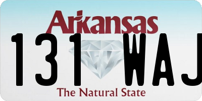 AR license plate 131WAJ