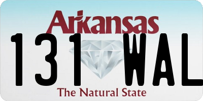 AR license plate 131WAL