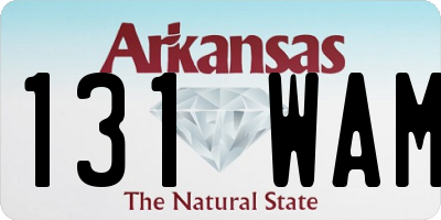 AR license plate 131WAM