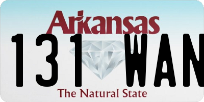 AR license plate 131WAN