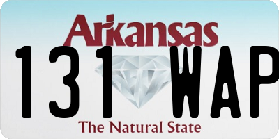 AR license plate 131WAP