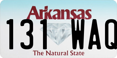 AR license plate 131WAQ