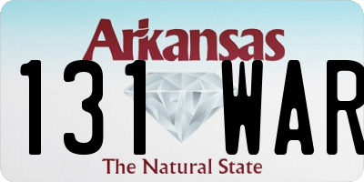 AR license plate 131WAR