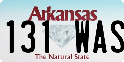 AR license plate 131WAS