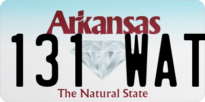 AR license plate 131WAT