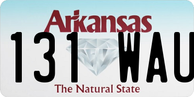 AR license plate 131WAU
