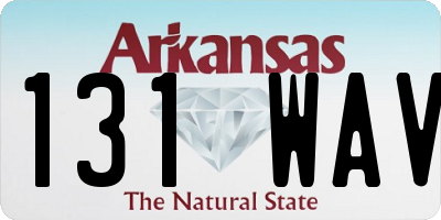 AR license plate 131WAV