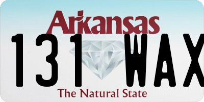 AR license plate 131WAX
