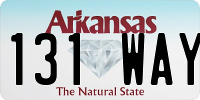 AR license plate 131WAY