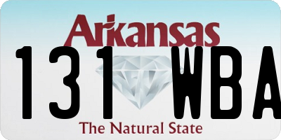 AR license plate 131WBA