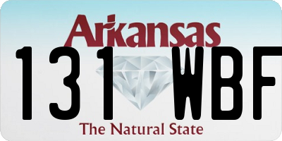 AR license plate 131WBF