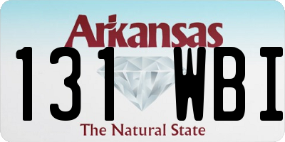 AR license plate 131WBI