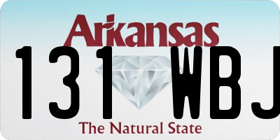 AR license plate 131WBJ
