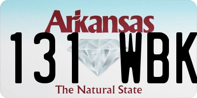 AR license plate 131WBK