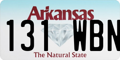 AR license plate 131WBN