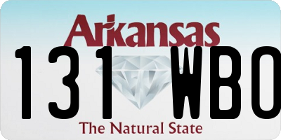 AR license plate 131WBO