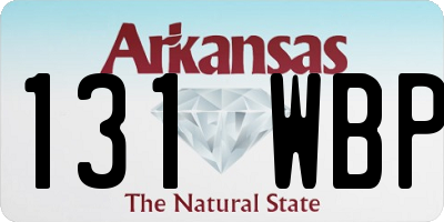 AR license plate 131WBP