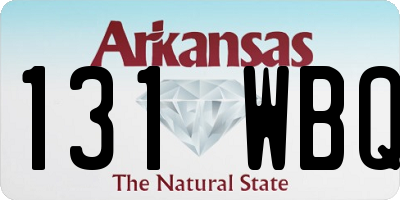 AR license plate 131WBQ