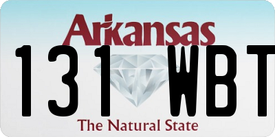 AR license plate 131WBT