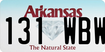 AR license plate 131WBW