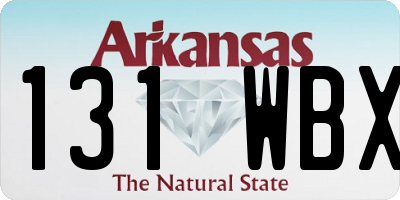 AR license plate 131WBX