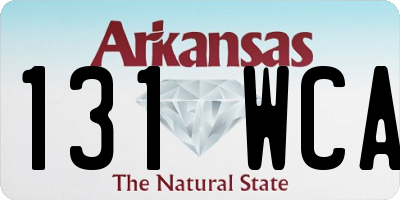 AR license plate 131WCA
