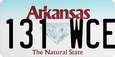 AR license plate 131WCE