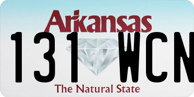 AR license plate 131WCN