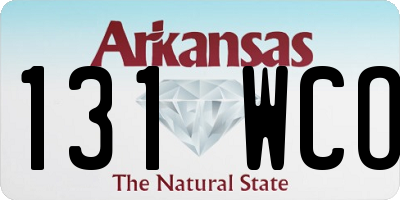 AR license plate 131WCO