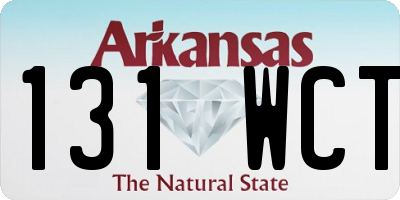 AR license plate 131WCT