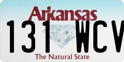 AR license plate 131WCV