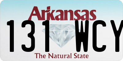 AR license plate 131WCY