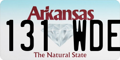 AR license plate 131WDE