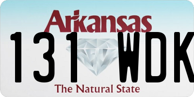 AR license plate 131WDK